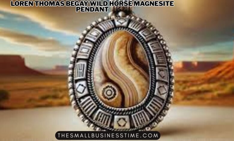 Loren Thomas Begay Wild Horse Magnesite Pendant