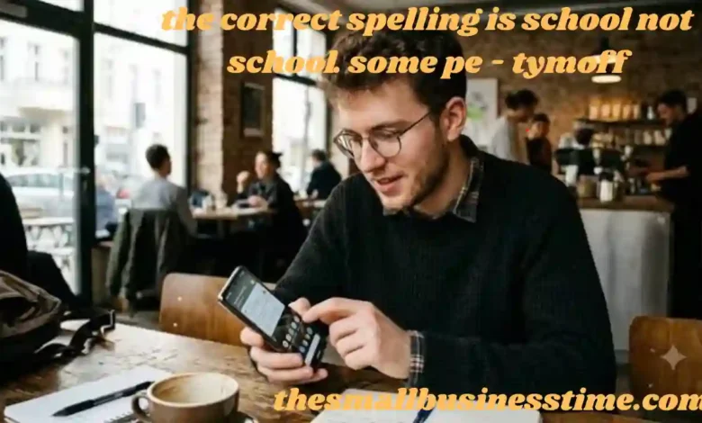the correct spelling is school not school. some pe - tymoff