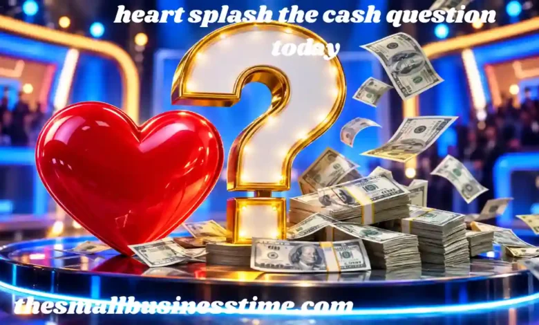heart splash the cash question today